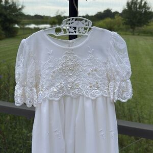 Sweet Pea Christening gown lace/pearl size small
